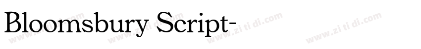 Bloomsbury Script字体转换 Bloomsbury Script字体转换
